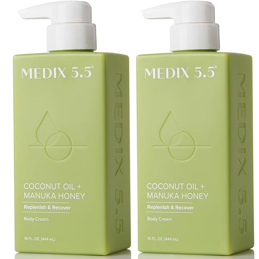 Medix 5.5 coconut oil honey body cream pack hydrates dry skin