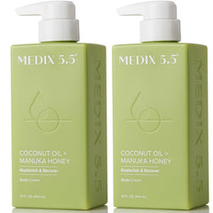 Medix 5.5 coconut oil honey body cream pack hydrates dry skin
