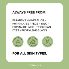 Medix 5.5 dermatologist-tested body cream suitable for all skin types