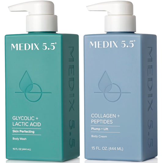 Medix 5.5 exfoliating face wash promotes smoother, refreshed skin.