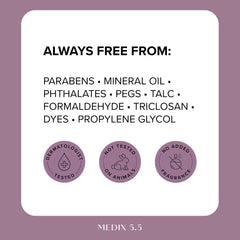 Medix 5.5 Vitamin F booster massage into skin for hydration.