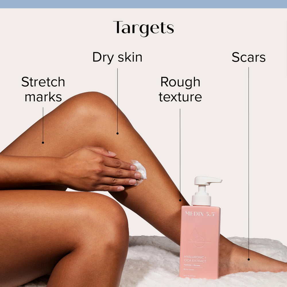 Shea butter and Vitamin E nourish and soften skin
