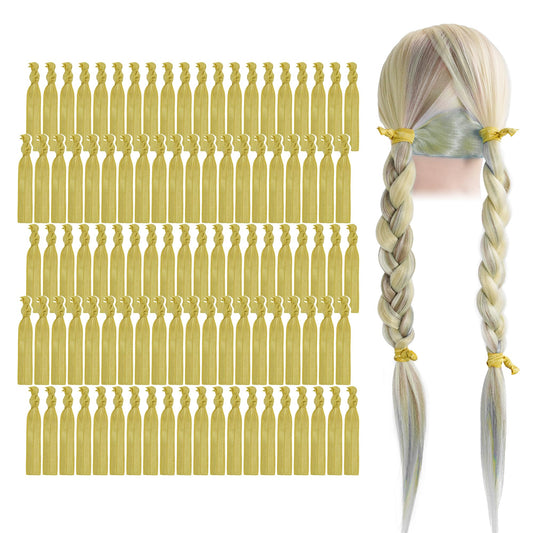 MEEDEE gold elastic hair ties pack, no-crease design for secure ponytails