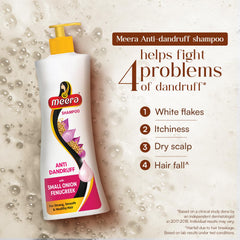 Meera anti-dandruff shampoo cap detail for easy daily use.