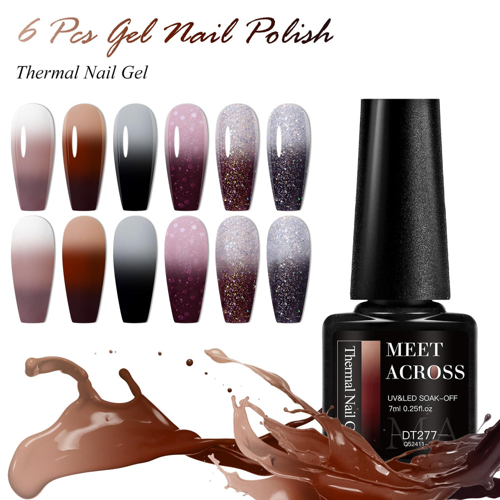 MEET ACROSS temperature-change gel nails showing visible mood shifts