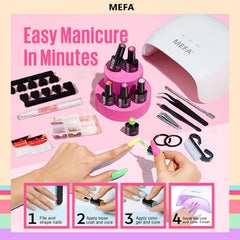 MEFA at home salon setup for family nail night