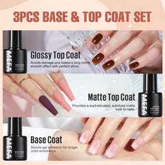 MEFA matte top coat bottle for a velvety, modern look.