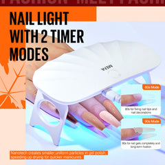 MEFA nail file, buffer, and separators for complete prep.