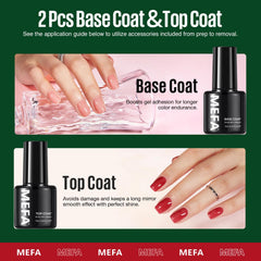 MEFA silver rose gold glitter gel polish sparkle