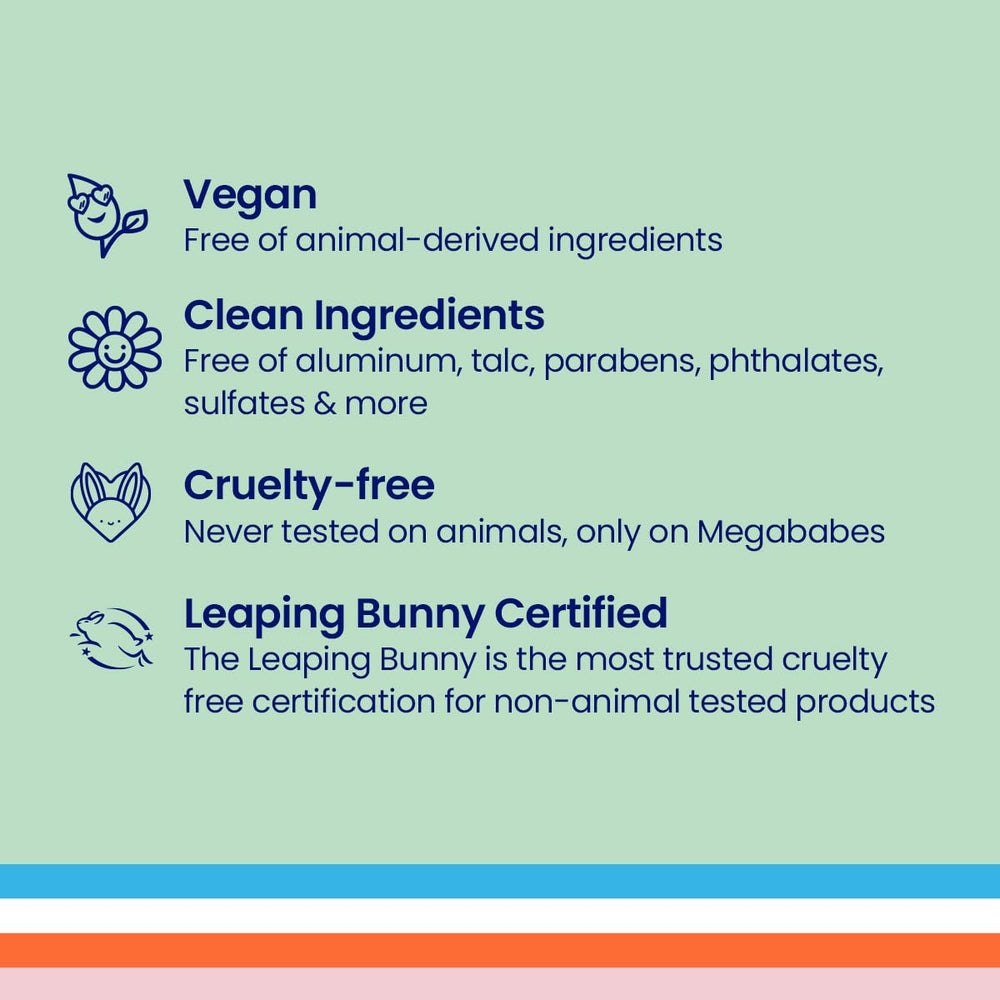 Megababe Green Deo chlorophyll ingredients emphasize odor-neutralizing antioxidants.