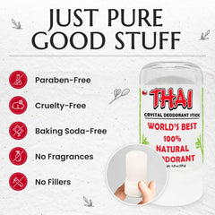 Travel-friendly crystal deodorant ready for gym bag and travels.