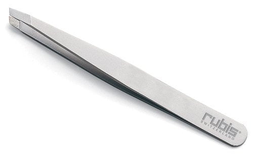 Mehaz Rubis slanted tweezer for precise grooming and reliable tip alignment.