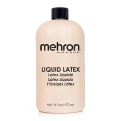 Mehron Liquid Latex 16oz bottle for professional adhesives and FX.