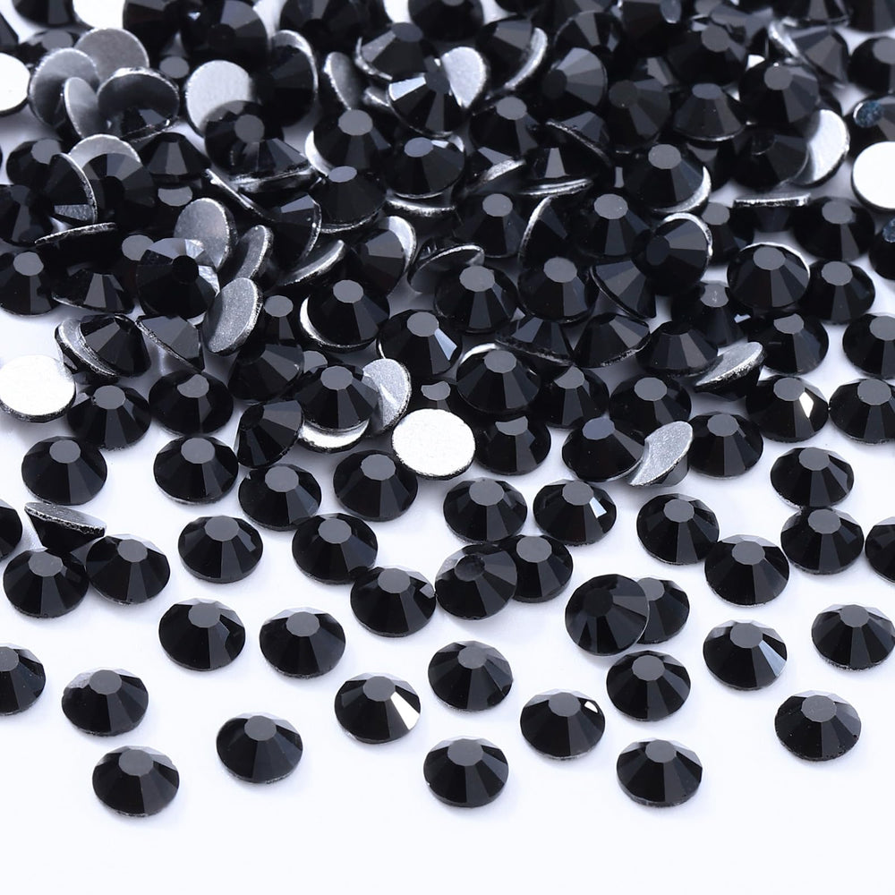 Meibite black flatback rhinestones for nails and crafts with high sparkle
