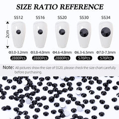 Meibite glass rhinestones SS34 for DIY nail art and accessories