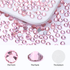 Meibite pink crystal rhinestones for DIY projects with bright shine.