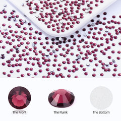 Packaging bag of Meibite purple flatback rhinestones in SS6