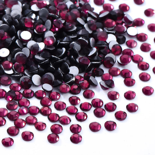 Meibite purple flatback rhinestones, SS10, 2.7–2.8mm, 1,440pcs, vivid sparkle