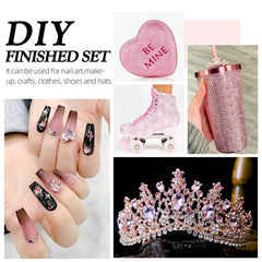 Meibite rhinestone picker tools simplify placing pink rhinestones.