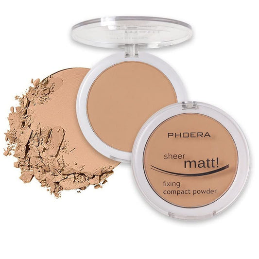 Meifen PHOERA Matte Face Powder compact in Buff Beige 204 for smooth complexion