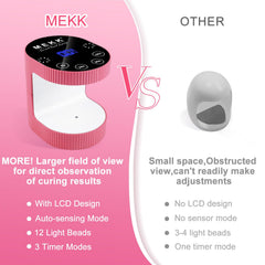 MEKK cordless mini UV light 24W LED beads close-up