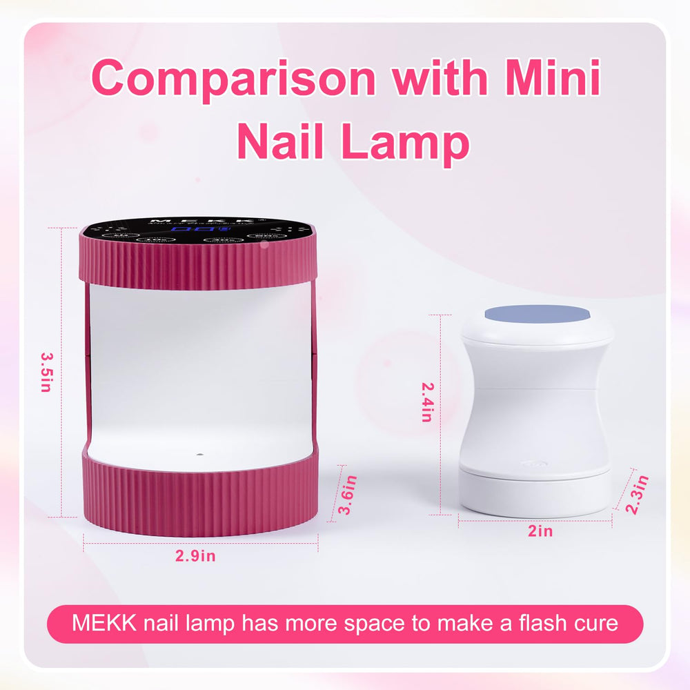 MEKK cordless mini UV light travel-ready case for on-the-go nails