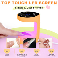 MEKK Mini UV Light auto-sensor enables hands-free nail curing.