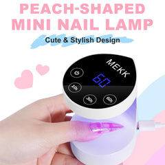 MEKK mini UV light auto-sensor in action for hands-free curing