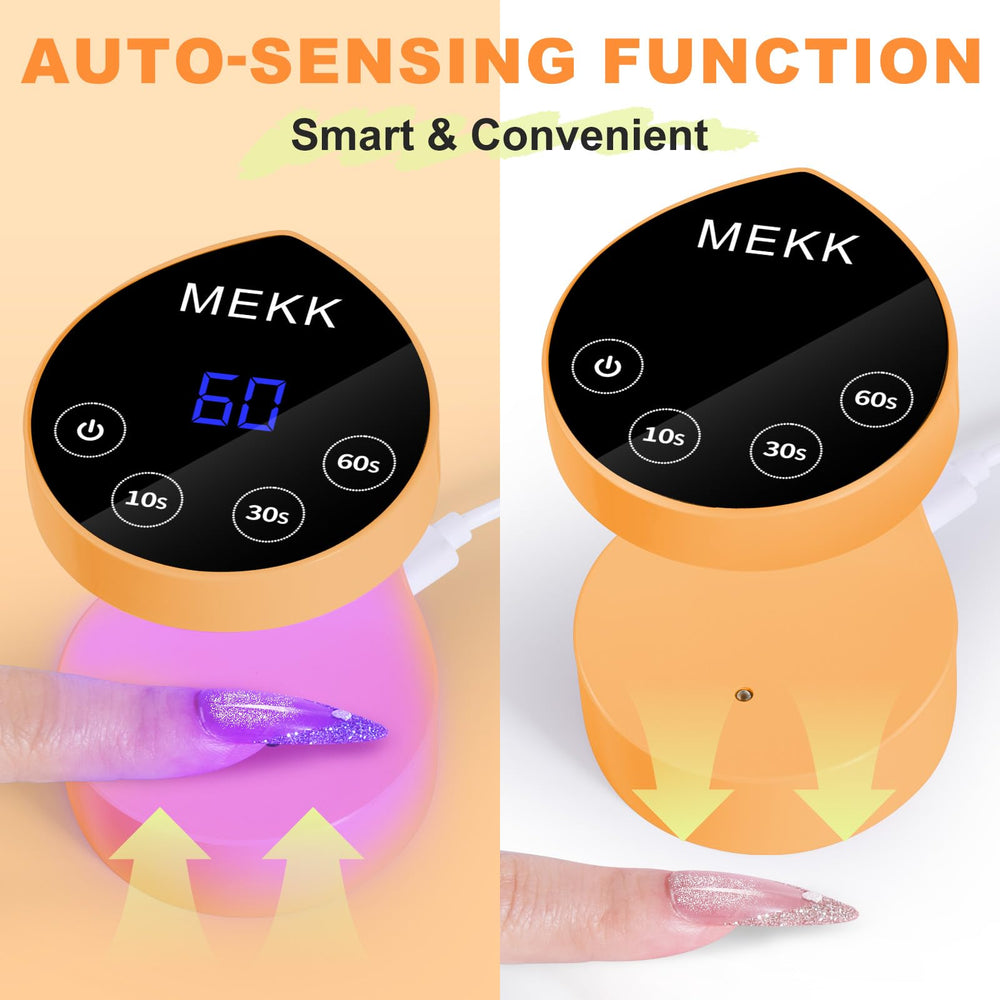 MEKK Mini UV Light features eight beads for even gel curing.