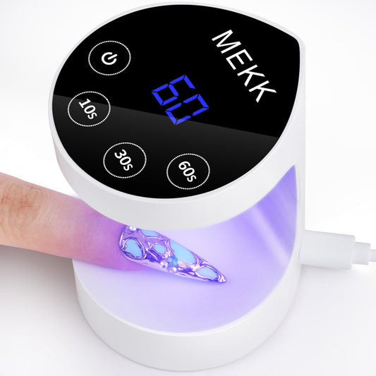 MEKK mini UV nail lamp in peach shape for fast home curing