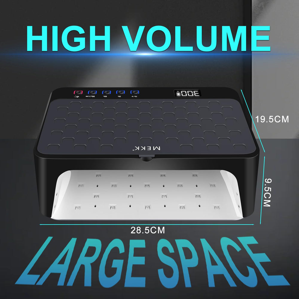 MEKK large interior fits varied hand sizes for efficient multi-nail curing