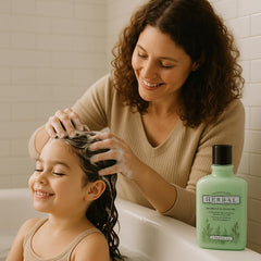 Melaleuca Herbal Shampoo label highlights natural botanicals for scalp care
