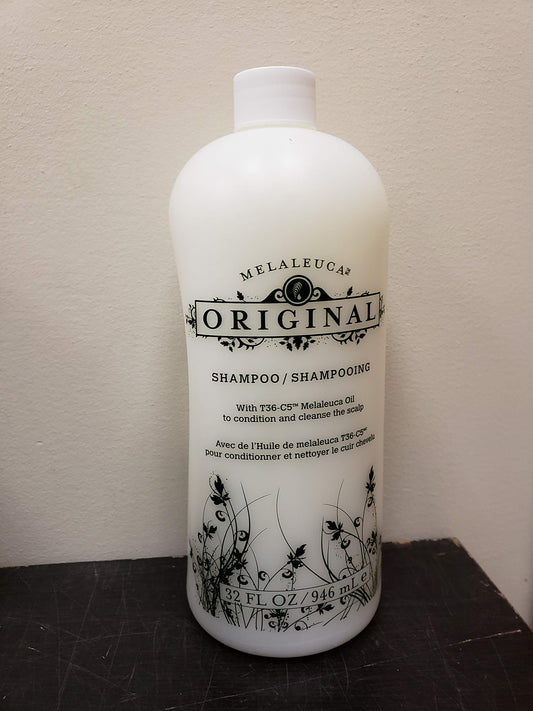Melaleuca Original Shampoo 32oz pour bottle for a clarifying cleanse and buildup removal.