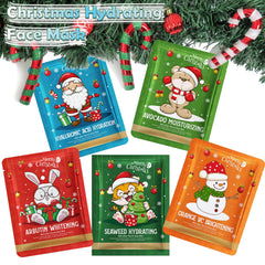 Meleell Christmas masks add festive vibes with brightening effects.