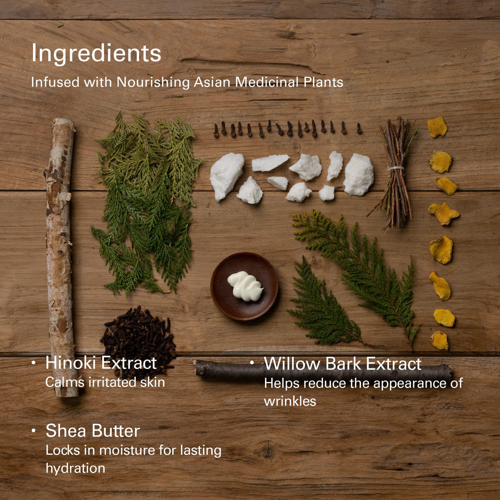Melixir Untamed Nature ingredients featuring shea butter and ceramides