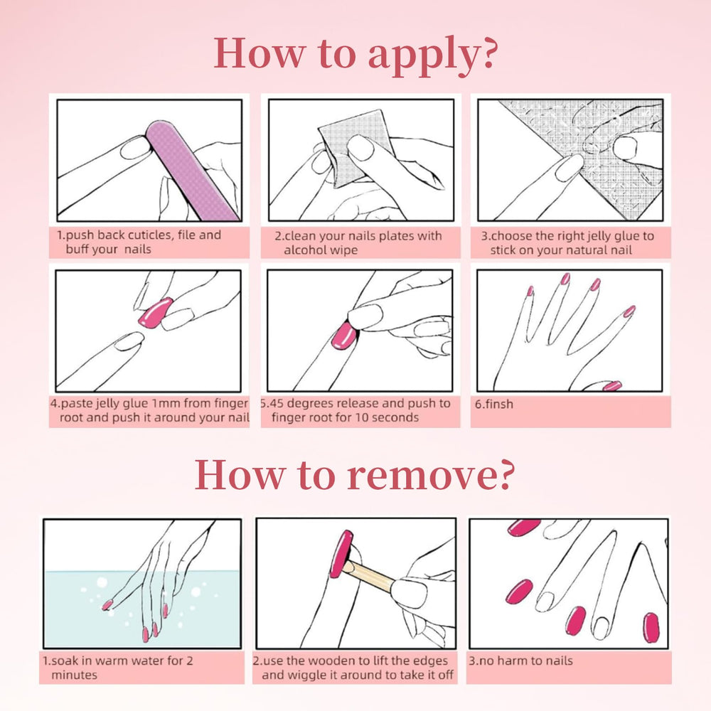 MellowBells gel stickers kit included for easy nail art customization.