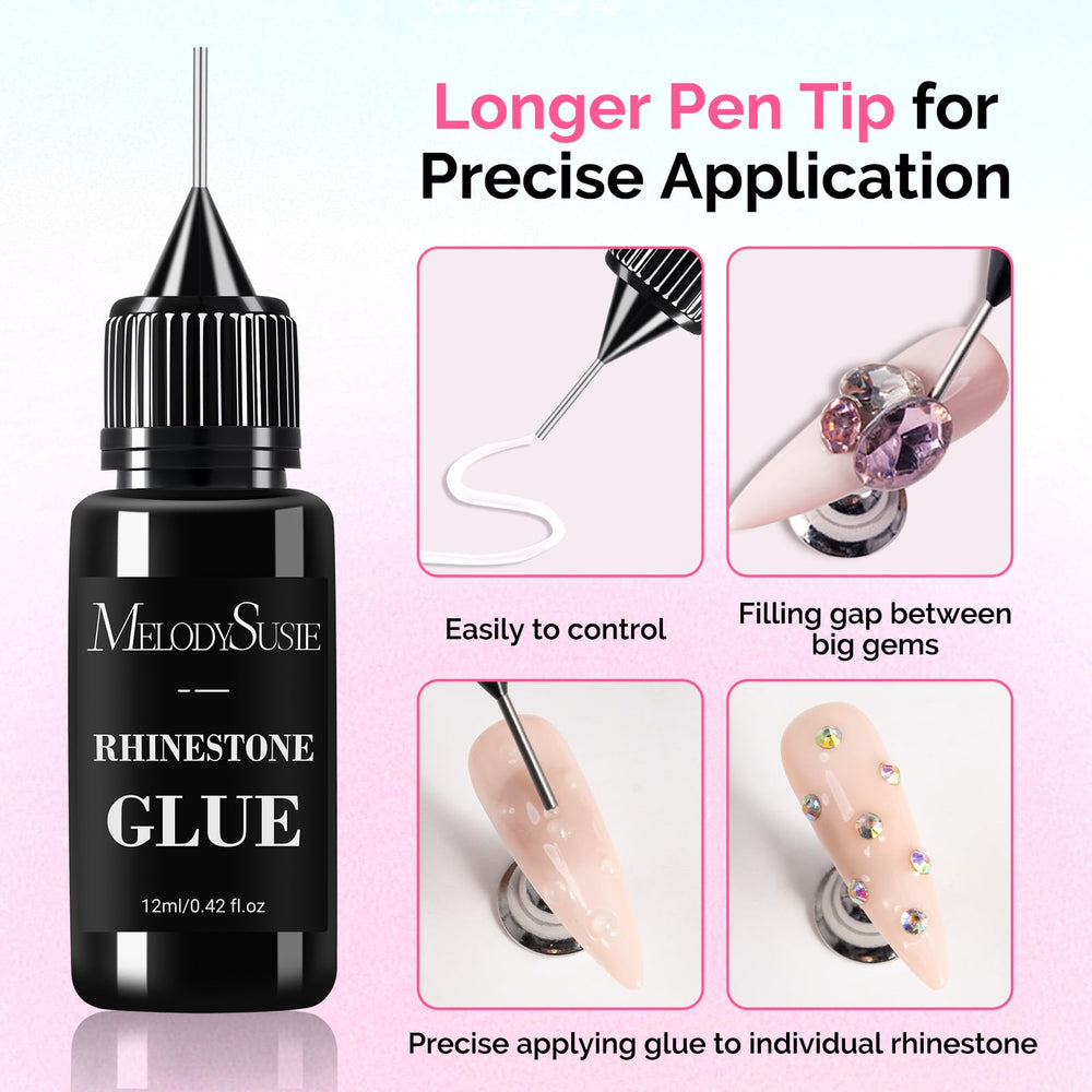 MelodySusie 12ml rhinestone glue flows smoothly for precise placements