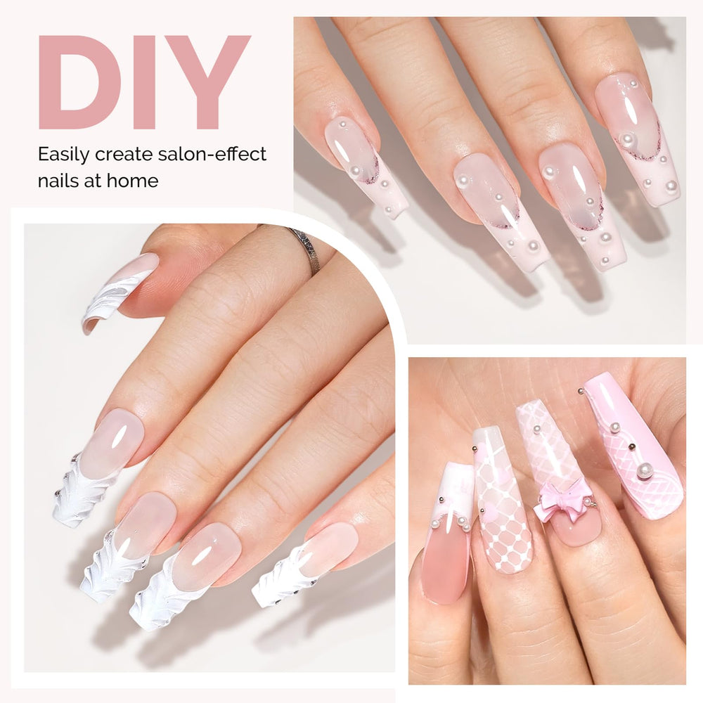 MelodySusie half-matte full-cover nails with smooth finish