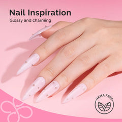 MelodySusie Hema Free Builder Gel displayed on a desk for home manicure setup