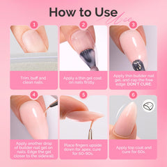 MelodySusie Hema Free Builder Gel top coat ready for final finish