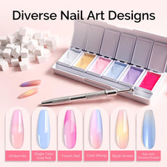 MelodySusie nail art sponges bundle with 100 pieces enables precise gradient application.