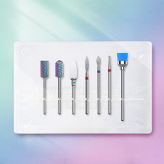 MelodySusie nail care set in use on natural nails at home