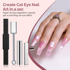 MelodySusie Nail Magnet Set 11PCS round magnet for smooth gradient cat-eye designs.