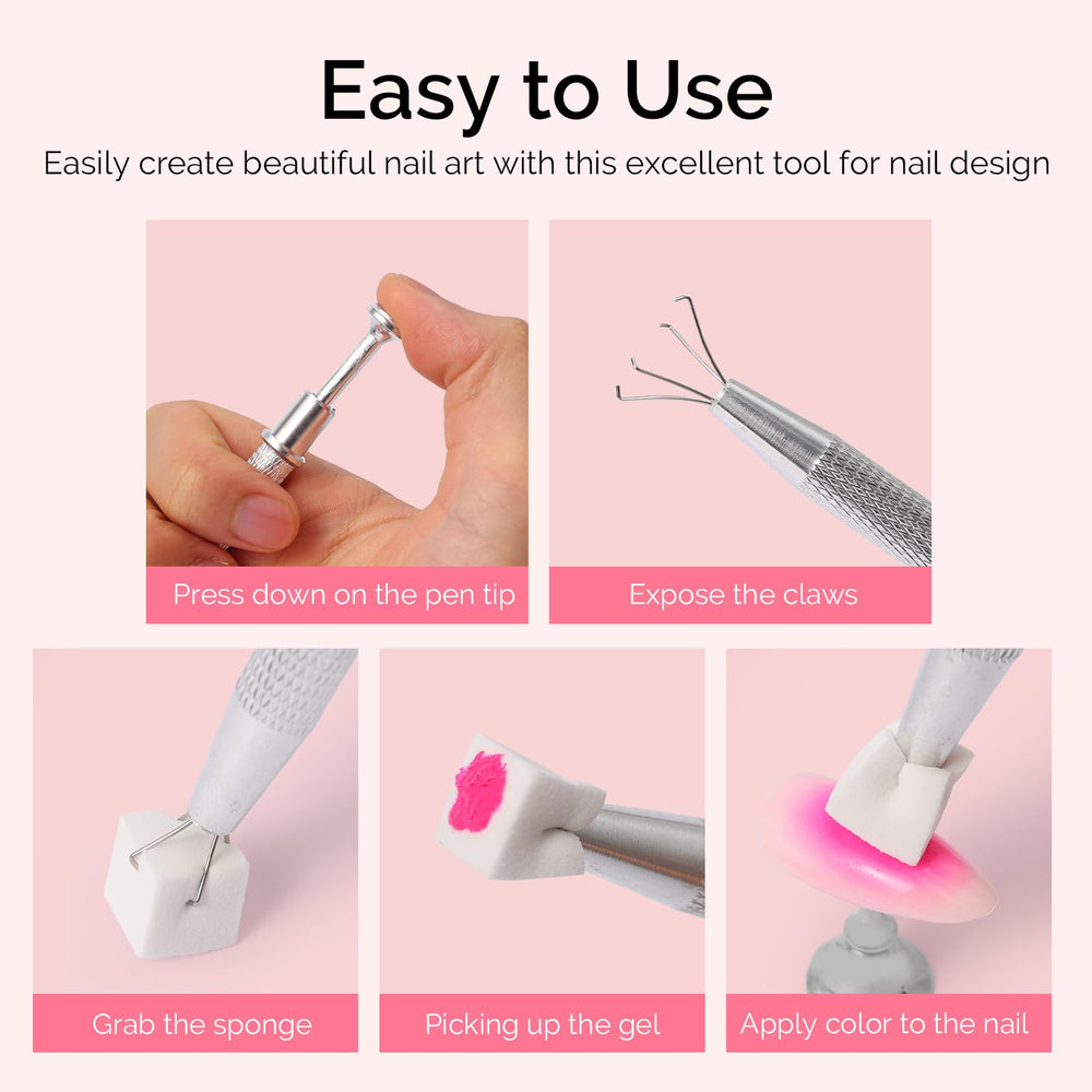 MelodySusie soak-off UV gel cures under lamp for long-lasting ombre finishes.