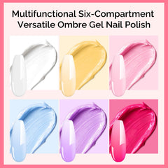 MelodySusie ombre gel colors in six pans for easy at-home gradients.