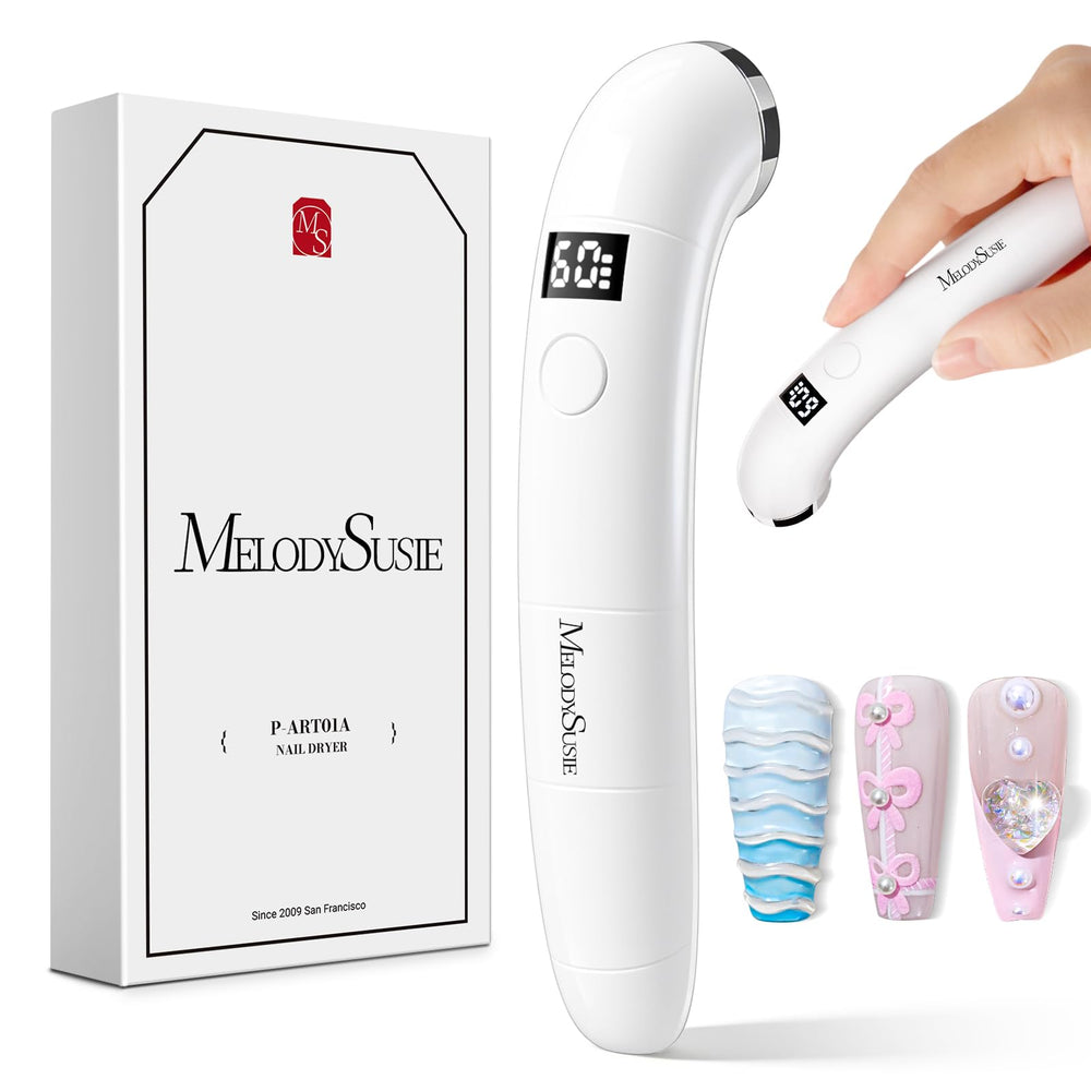 MelodySusie P-Art01A ergonomic handheld UV lamp front view for precise single-finger curing
