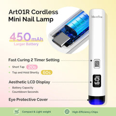 MelodySusie P-ART01R handheld lamp with LCD for portable curing.
