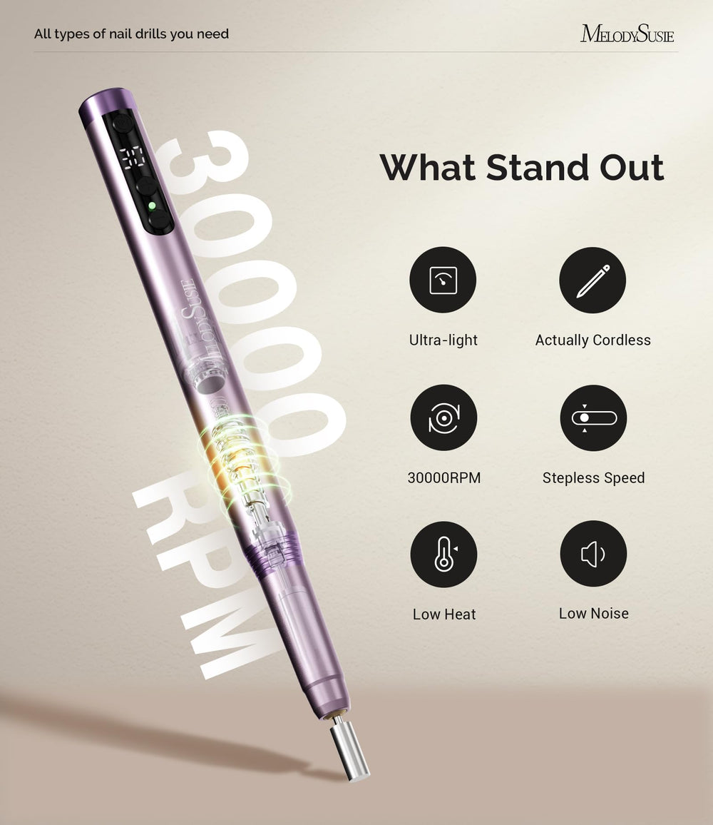 PM170F LED display enables clear speed control during nail care