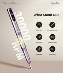 PM170F LED display enables clear speed control during nail care