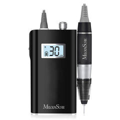 MelodySusie SC320H battery pack showing long cordless use possible for mobile nails